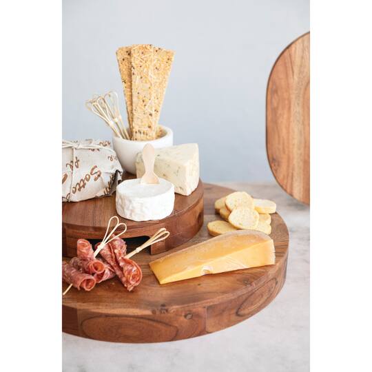 Hello Honey® 15.5" Natural Acacia Wood Kitchen Pedestal